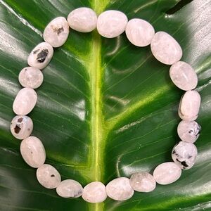 rainbow moonstone pebble healing bracelet